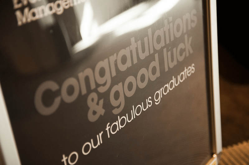 Congratulations and good luck sign