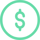 green dollar icon in circle